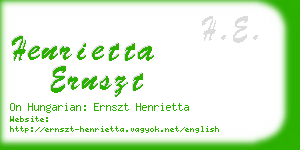 henrietta ernszt business card